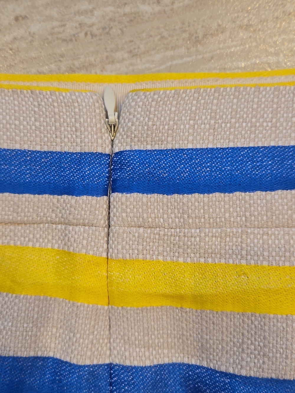 J. Crew Multi-Colored Striped Fringed Hem  Pencil Skirt - Picture 7 of 9
